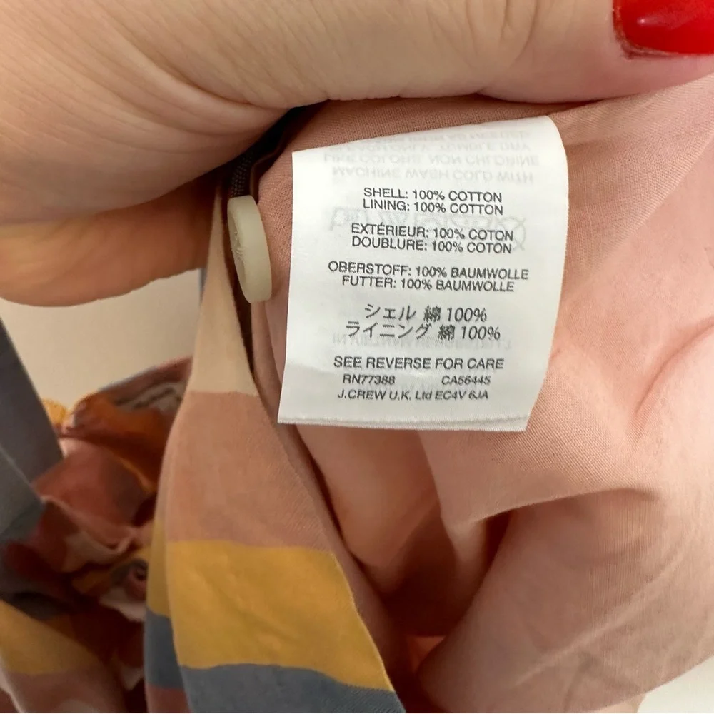 Madewell NWOT Tie-Front Cutout Dress in Sherbet Stripe Size 12 - Picture 6 of 7